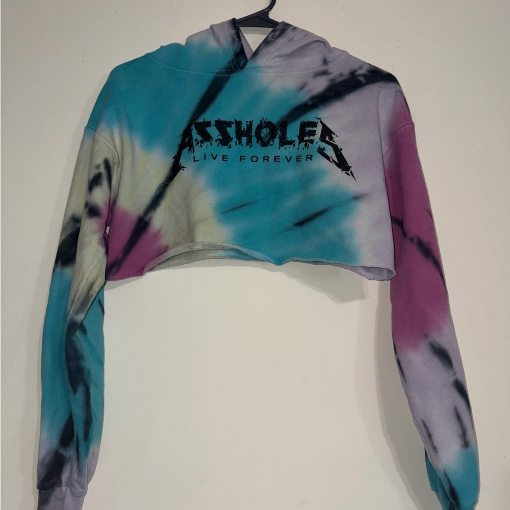 Tie-Dye Cropped Hoodie